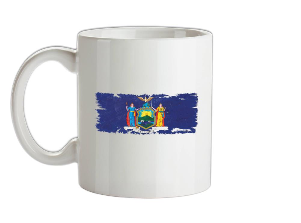 New York Grunge Style Flag Ceramic Mug