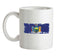 New York Grunge Style Flag Ceramic Mug