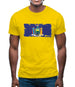 New York Grunge Style Flag Mens T-Shirt