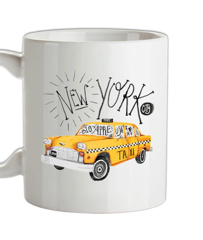 Yellow Taxi NYC Ceramic Mug