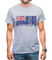 New Zealand  Barcode Style Flag Mens T-Shirt