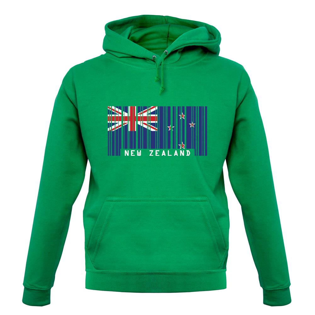 New Zealand  Barcode Style Flag unisex hoodie