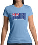 New Zealand  Barcode Style Flag Womens T-Shirt