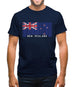 New Zealand  Barcode Style Flag Mens T-Shirt