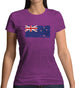 New Zealand Grunge Style Flag Womens T-Shirt