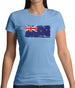 New Zealand Grunge Style Flag Womens T-Shirt