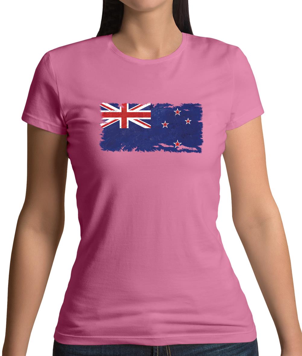 New Zealand Grunge Style Flag Womens T-Shirt