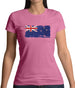 New Zealand Grunge Style Flag Womens T-Shirt