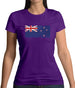 New Zealand Grunge Style Flag Womens T-Shirt