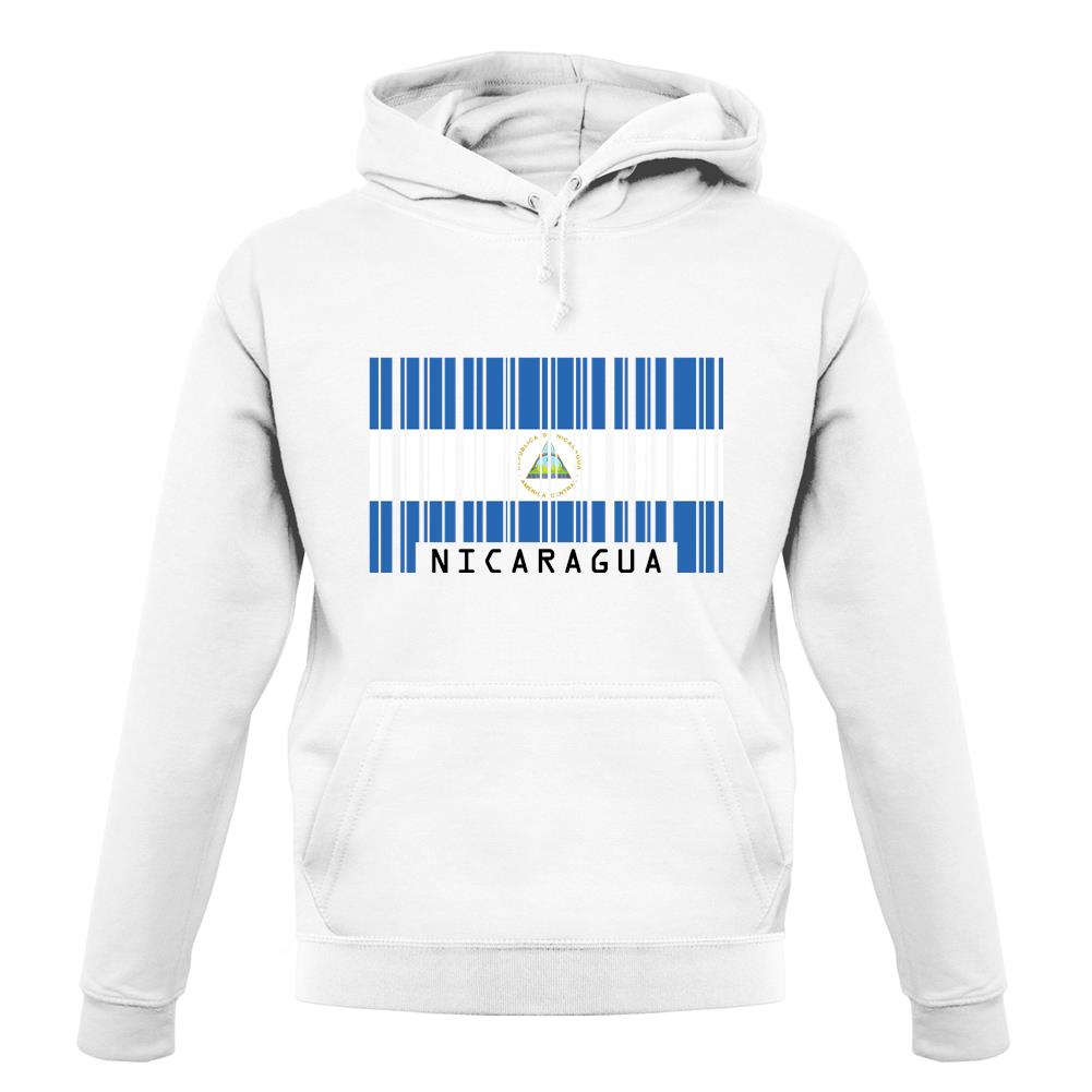Nicaragua Barcode Style Flag unisex hoodie