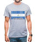 Nicaragua Barcode Style Flag Mens T-Shirt