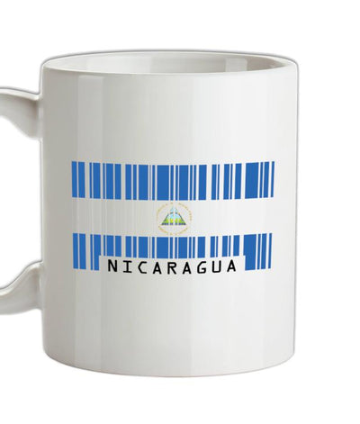 Nicaragua Barcode Style Flag Ceramic Mug