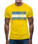 Nicaragua Barcode Style Flag Mens T-Shirt