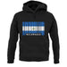 Nicaragua Barcode Style Flag unisex hoodie