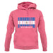 Nicaragua Barcode Style Flag unisex hoodie