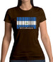 Nicaragua Barcode Style Flag Womens T-Shirt