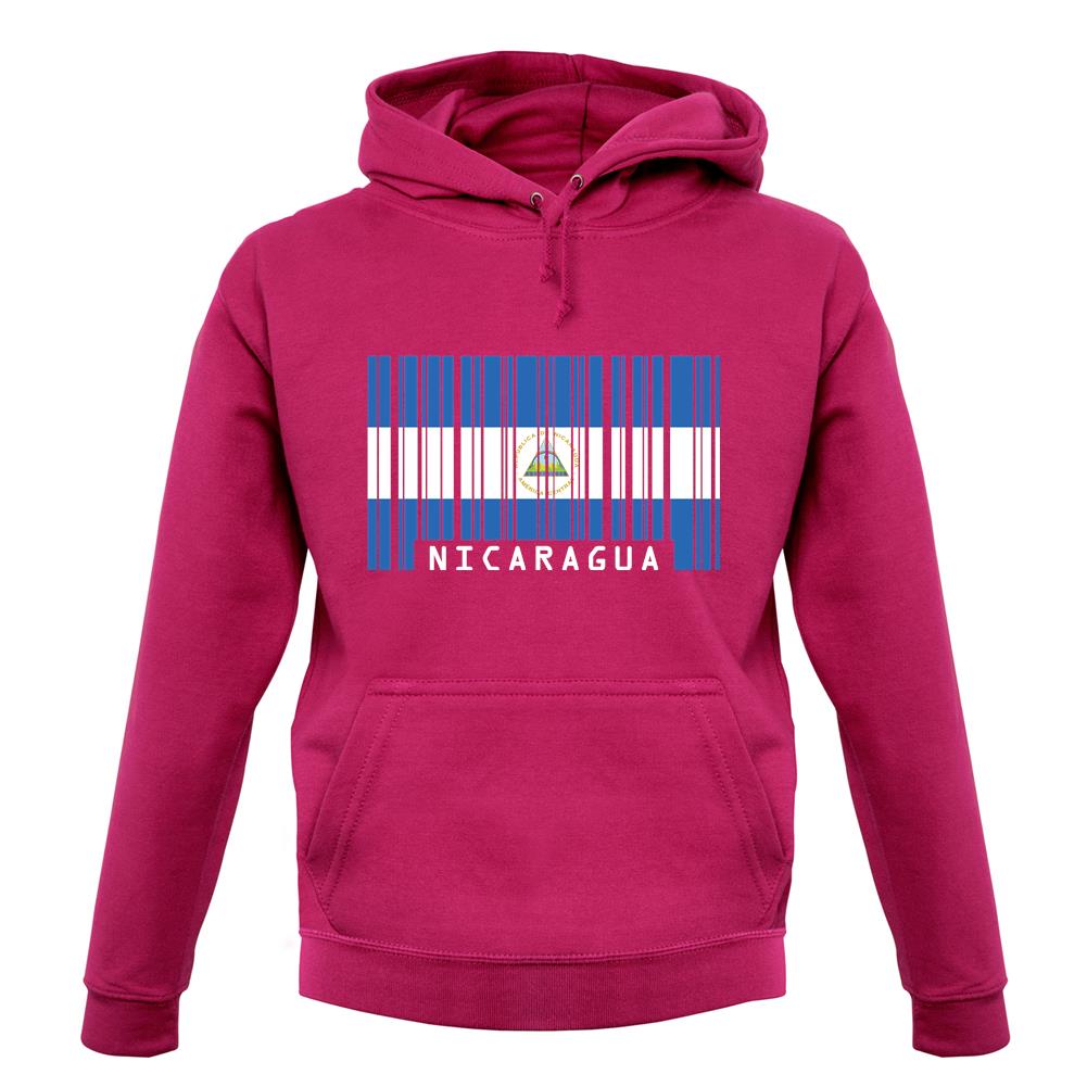 Nicaragua Barcode Style Flag unisex hoodie