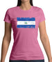 Nicaragua Grunge Style Flag Womens T-Shirt