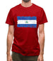 Nicaragua Grunge Style Flag Mens T-Shirt