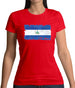 Nicaragua Grunge Style Flag Womens T-Shirt