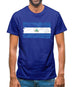 Nicaragua Grunge Style Flag Mens T-Shirt