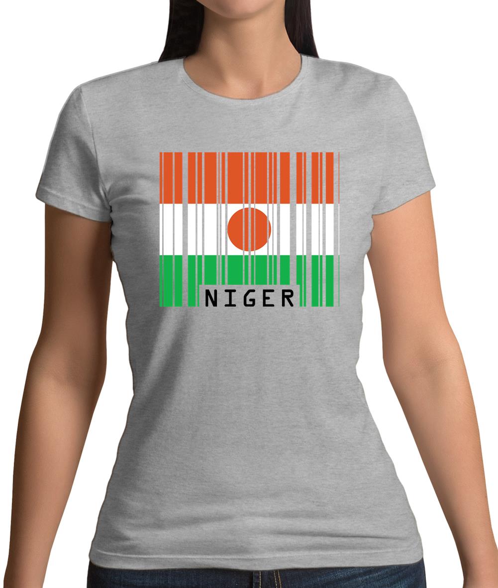 Niger Barcode Style Flag Womens T-Shirt