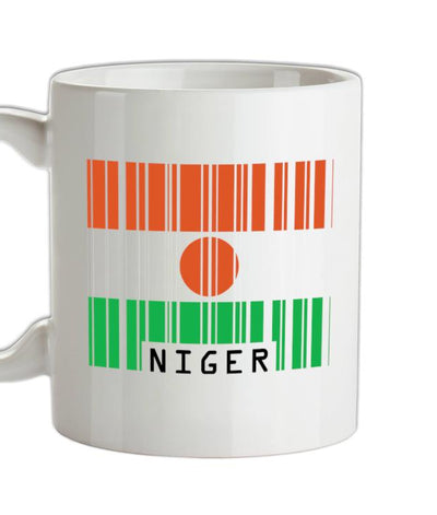 Niger Barcode Style Flag Ceramic Mug