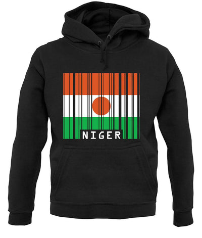 Niger Barcode Style Flag unisex hoodie