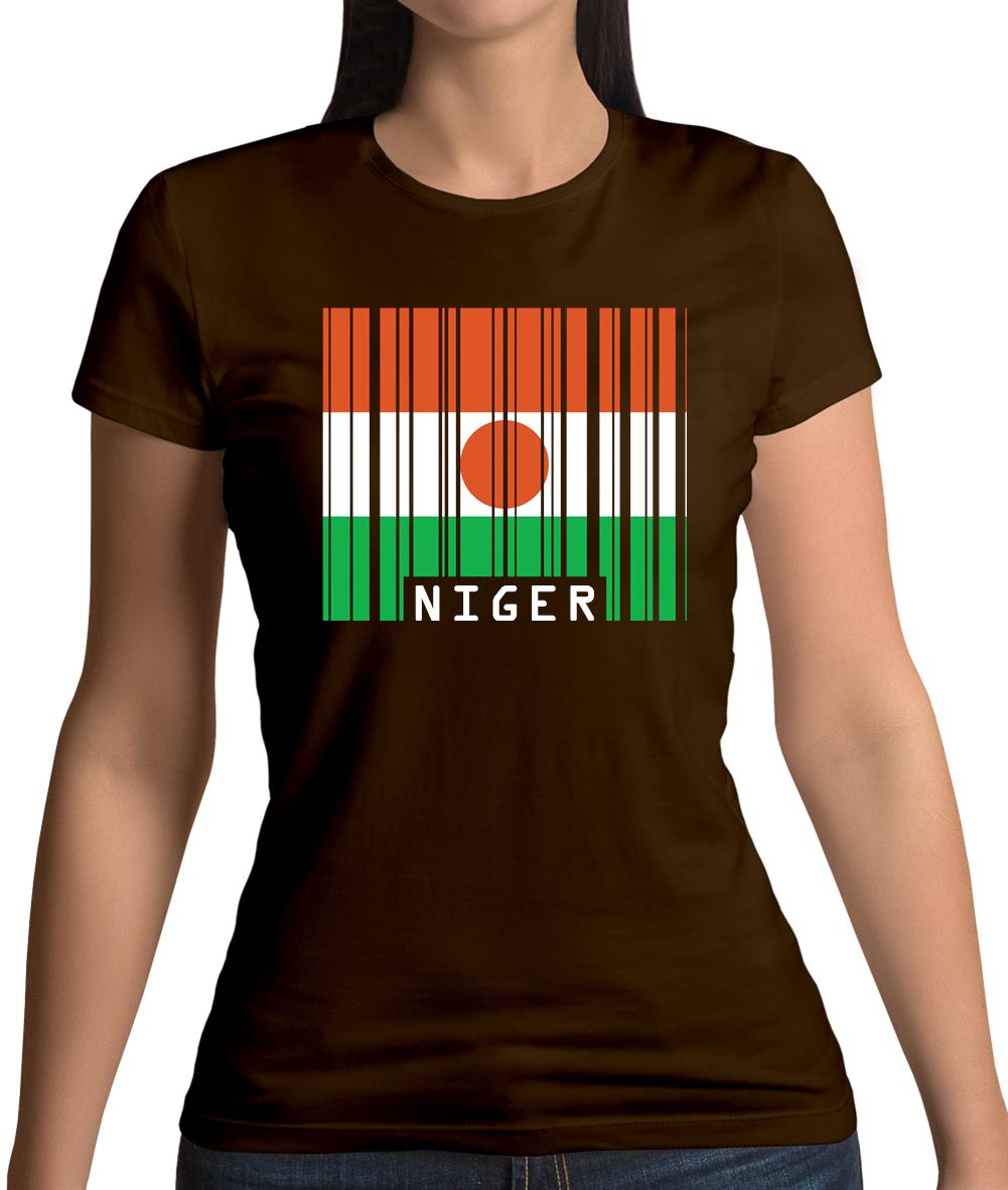 Niger Barcode Style Flag Womens T-Shirt