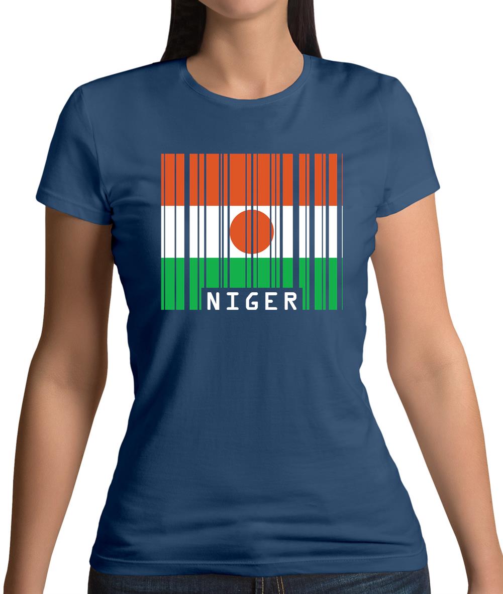 Niger Barcode Style Flag Womens T-Shirt