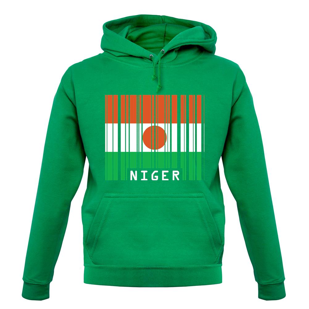 Niger Barcode Style Flag unisex hoodie