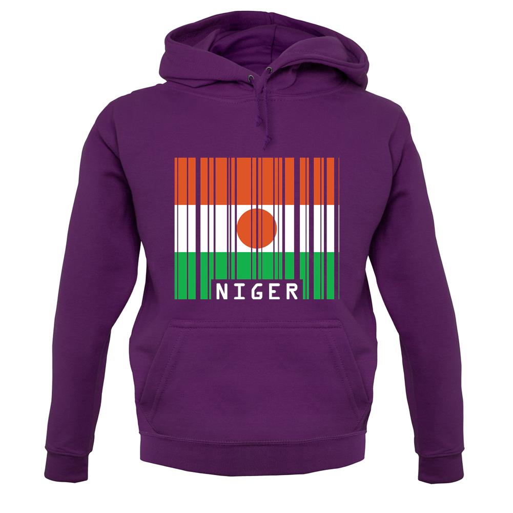 Niger Barcode Style Flag unisex hoodie