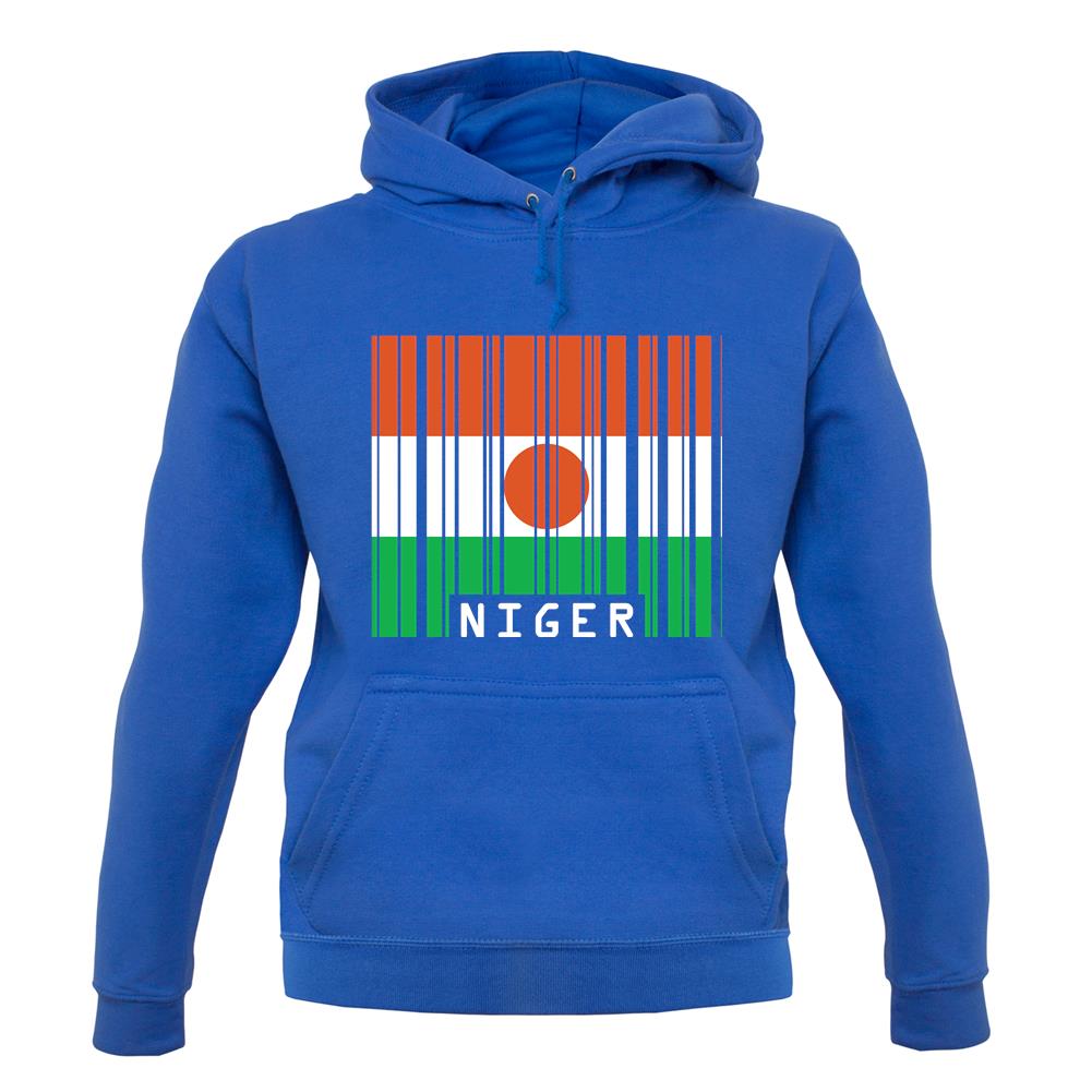 Niger Barcode Style Flag unisex hoodie