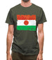 Niger Grunge Style Flag Mens T-Shirt