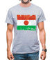Niger Grunge Style Flag Mens T-Shirt