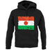 Niger Grunge Style Flag unisex hoodie