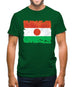 Niger Grunge Style Flag Mens T-Shirt