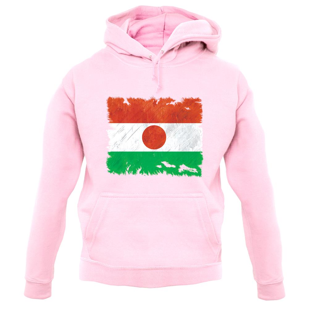 Niger Grunge Style Flag unisex hoodie
