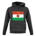 Niger Grunge Style Flag unisex hoodie