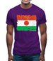 Niger Grunge Style Flag Mens T-Shirt
