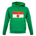 Niger Grunge Style Flag unisex hoodie