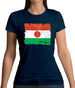 Niger Grunge Style Flag Womens T-Shirt