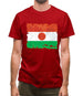 Niger Grunge Style Flag Mens T-Shirt