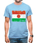 Niger Grunge Style Flag Mens T-Shirt