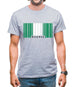Nigeria Barcode Style Flag Mens T-Shirt
