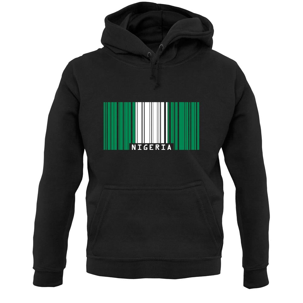 Nigeria Barcode Style Flag Unisex Hoodie