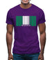 Nigeria Barcode Style Flag Mens T-Shirt