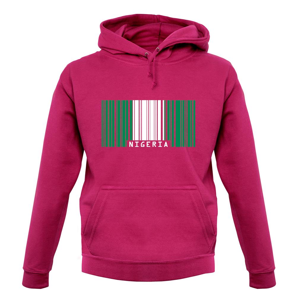 Nigeria Barcode Style Flag unisex hoodie