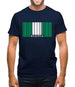Nigeria Barcode Style Flag Mens T-Shirt