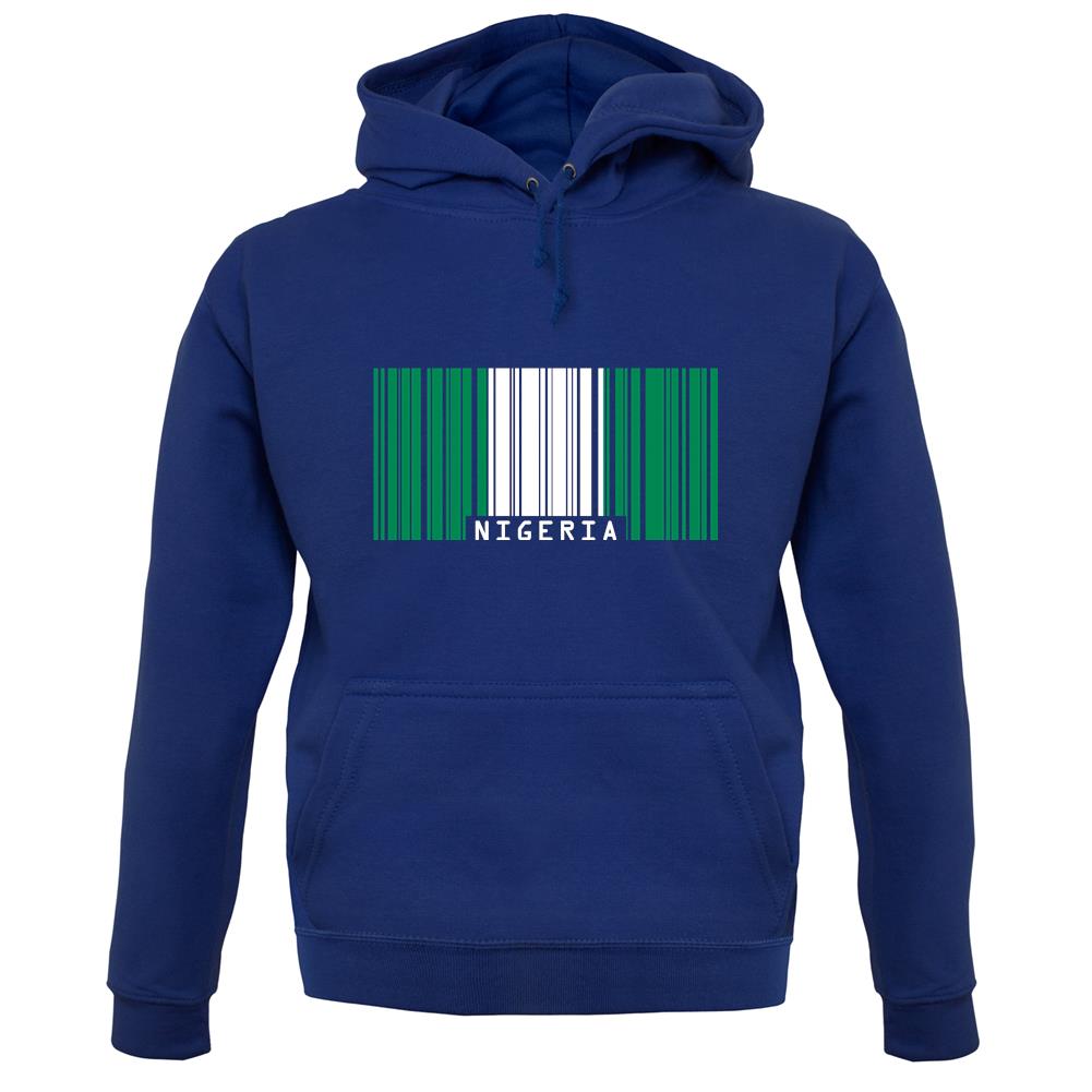 Nigeria Barcode Style Flag unisex hoodie
